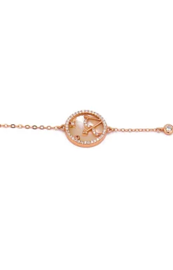 Bracciale con pendente, SAGITTARIO, oro rosa