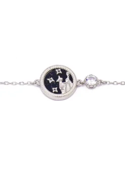 Bracciale con pendente, VERGINE, ART917, argento