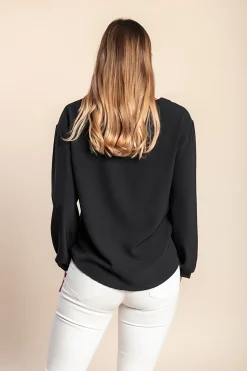 Camicetta con colletto, colore nero
