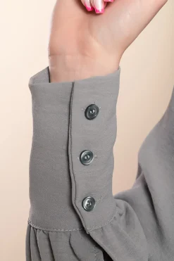 Camicetta girocollo, grigio chiaro