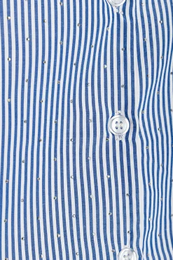 Camicia a righe, blu scuro