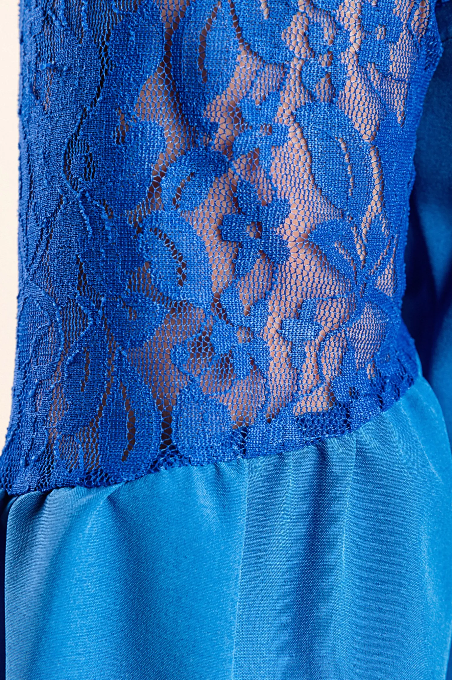Camicia con dettagli in pizzo Ainsley, blu
