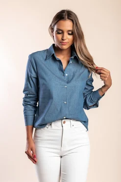 Camicia di jeans, blu