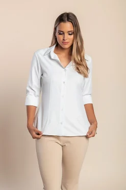 Camicia elegante, colore bianco