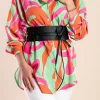 Camicia lunga con stampa, multicolore