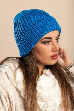 Cappello lavorato a maglia, blu royal