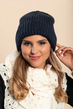 Cappello lavorato a maglia, blu scuro