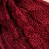 Cappello lavorato a maglia con paillettes, rosso