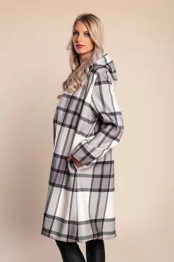 Cappotto a quadri, grigio