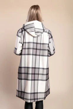 Cappotto a quadri, grigio