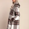 Cappotto a quadri, marrone scuro