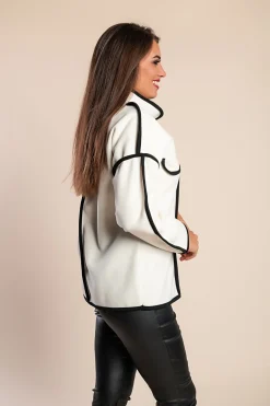 Cappotto corto elegante, bianco