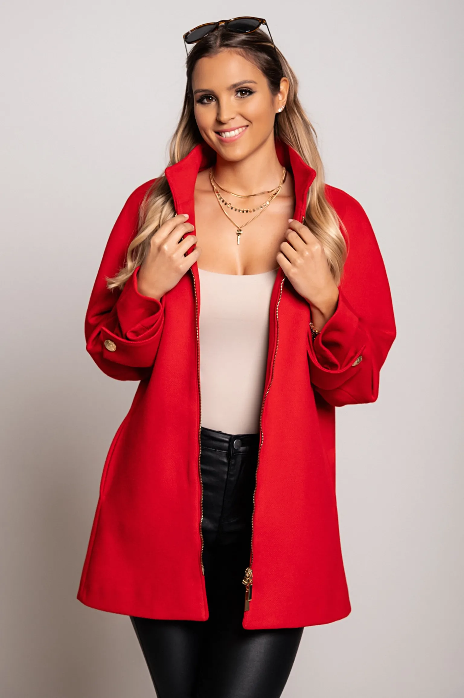 Cappotto elegante Albineya, rosso