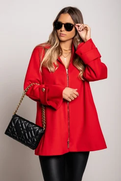 Cappotto elegante Albineya, rosso