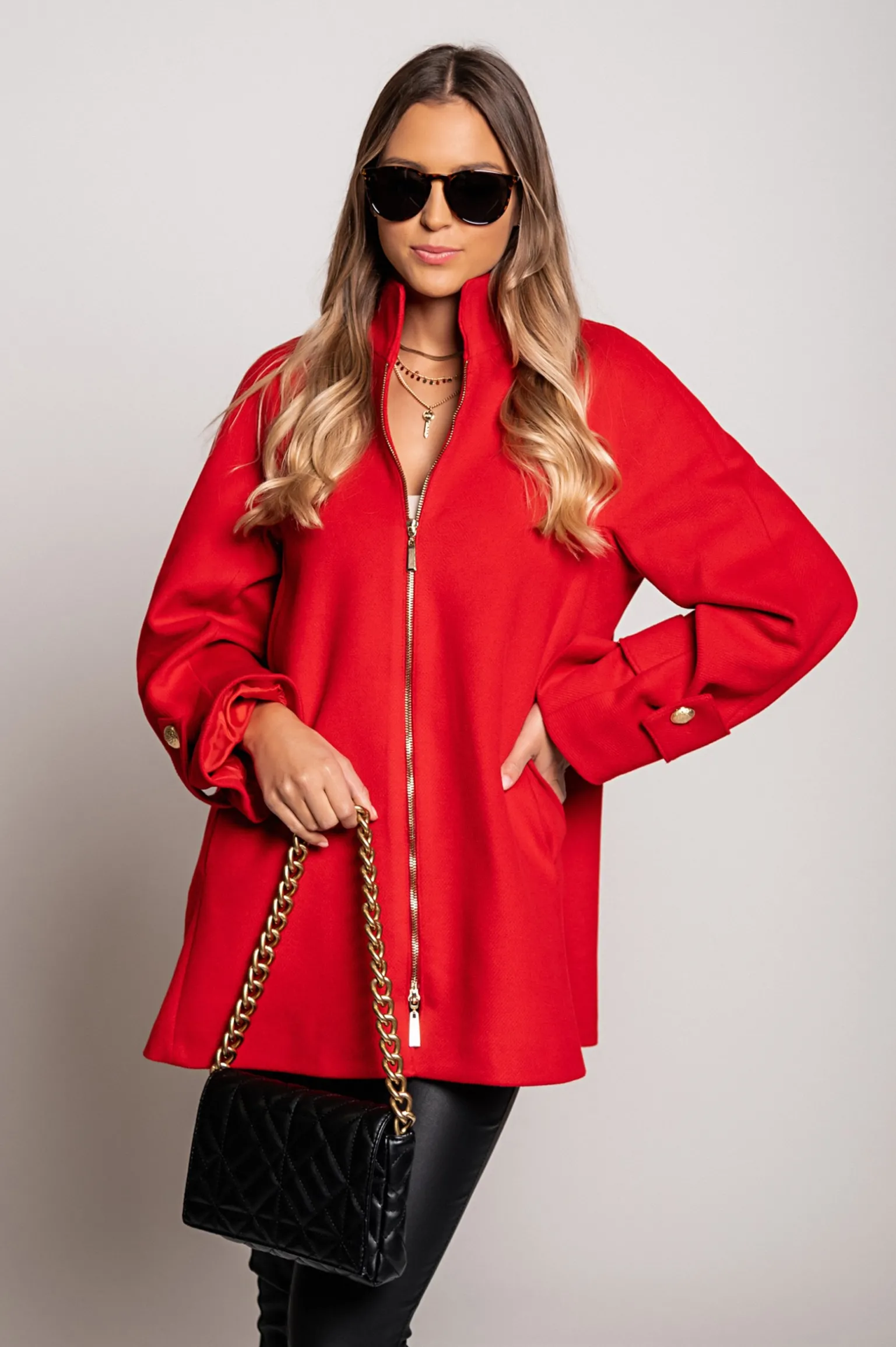 Cappotto elegante Albineya, rosso