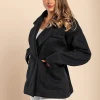 Cappotto elegante e ampio, nero