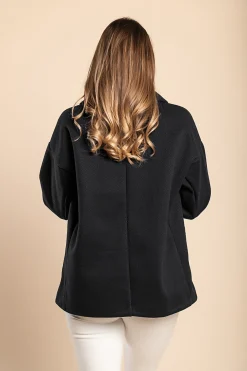 Cappotto elegante e ampio, nero