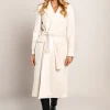 Cappotto lungo elegante Canossa, panna