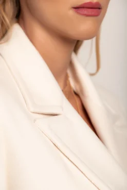 Cappotto lungo elegante Canossa, panna