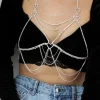 Cintura decorativa con strass, argento