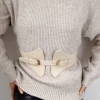 Cintura larga in ecopelle, beige