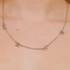 Collana con lettere, ART2229, colore argento.