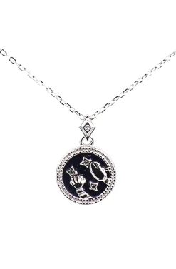 Collana pendente, CANCRO, ART927, argento
