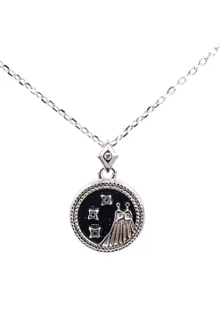 Collana pendente, GEMELLI, ART926, argento