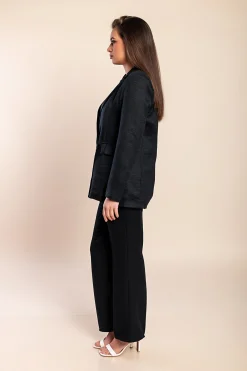 Completo elegante blazer e pantaloni, nero