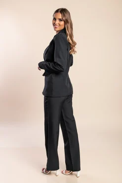 Completo elegante blazer e pantaloni, nero