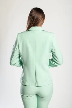 Completo elegante blazer e pantaloni, menta