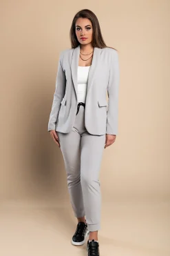 Completo giacca e pantaloni elegante Estrena, grigio chiaro