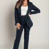 Completo giacca e pantaloni eleganti, 18438, blu scuro