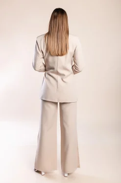 Completo giacca e pantaloni eleganti, beige