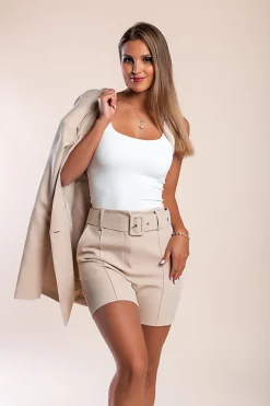 Completo giacca e pantaloni eleganti, beige