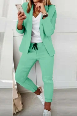 Completo giacca pantalone elegante Estrena, menta