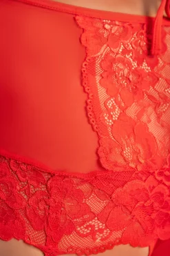 Completo intimo in pizzo Barillas Pareo, rosso