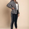 Completo pantalone e blazer con stampa Nunzia, blu scuro