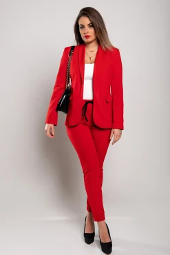 Completo pantalone e blazer elegante Estrena, rosso