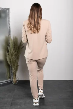 Completo pantalone e blazer elegante Estrena, beige