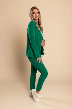 Completo pantalone e blazer elegante Estrena, verde chiaro