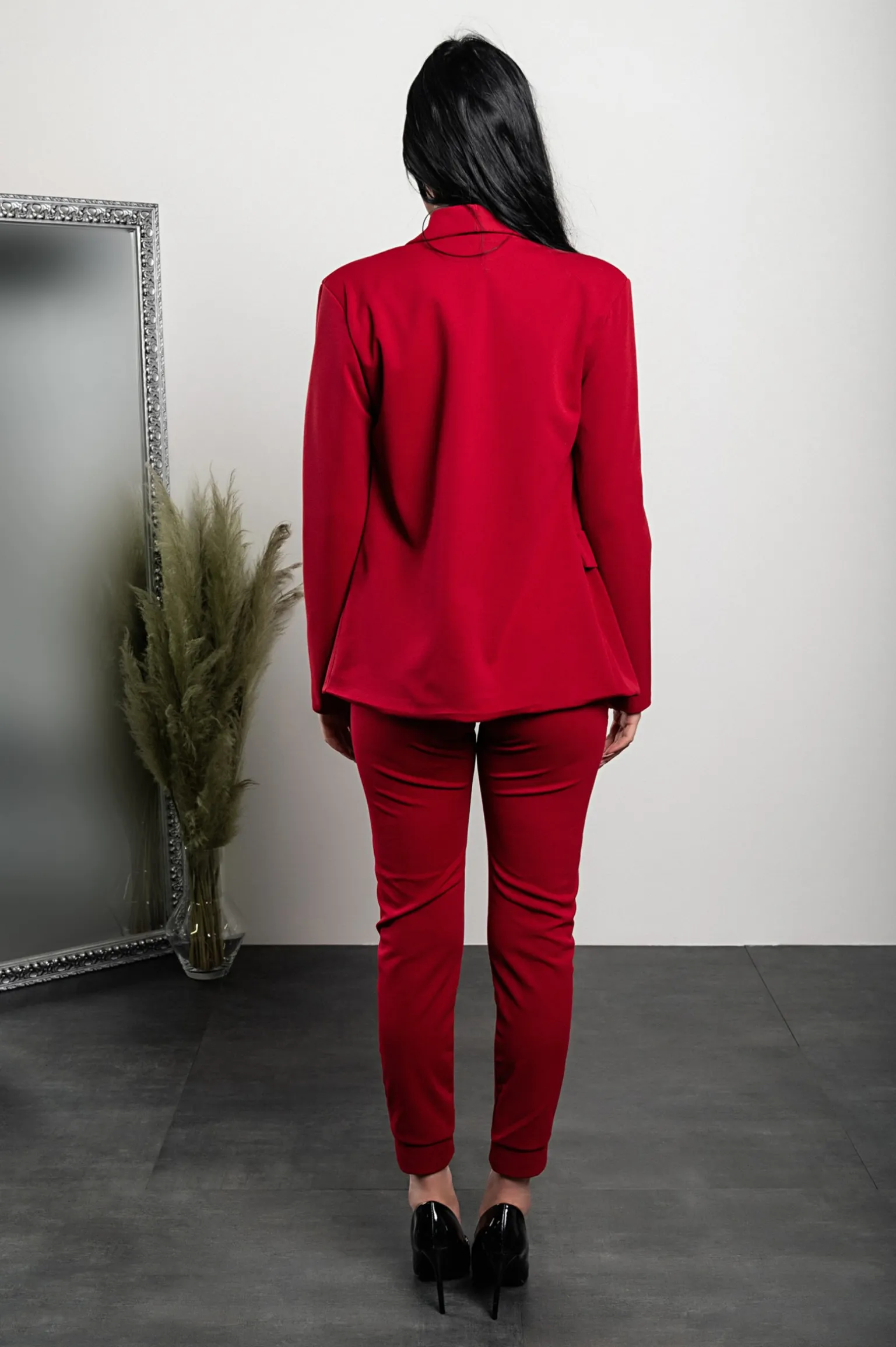 Completo pantalone e blazer elegante Estrena, bordeaux