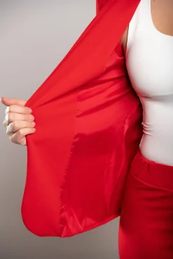 Completo pantalone e blazer elegante Estrena, rosso