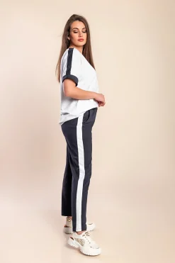 Completo sportivo, bianco e blu