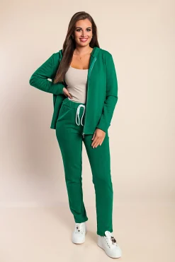Completo tuta con cerniera, verde