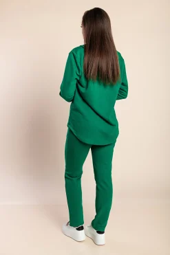 Completo tuta con cerniera, verde
