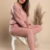 Completo tuta con imitazione di perle Kyla , rosa