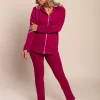 Completo tuta con zip, amarena