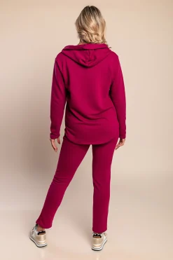 Completo tuta con zip, amarena