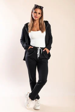 Completo tuta con zip, nero